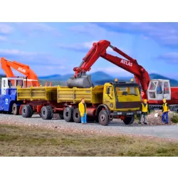 KIBRI 14067 H0 Mercedes 2628 AK wywrotka z przyczepą