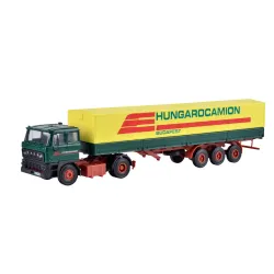 KIBRI 14699 H0 Ciągnik siodłowy RABA z naczepą plandekową Hungarocamion