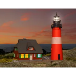 KIBRI 39166 H0 Latarnia morska Hörnum Sylt z domem