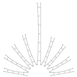 VIESSMANN 4334 N Sieć trakcyjna - przewody 71,5 mm, 5 szt.