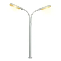 VIESSMANN 6096 H0 Latarnia uliczna podwójna, LED żółte, wys. 100 mm