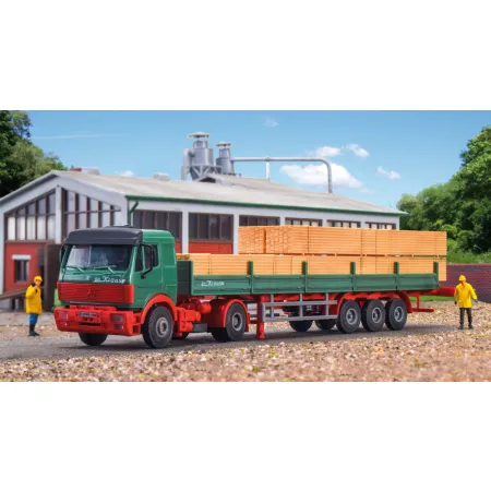 KIBRI 14641 H0 Ciągnik siodłowy Mercedes S 1864 z naczepą i ładunkiem