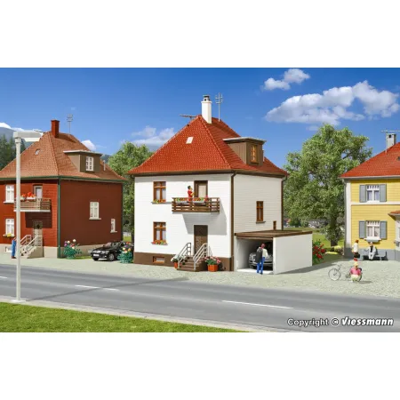 KIBRI 38200 H0 Dom jednorodzinny z garażem