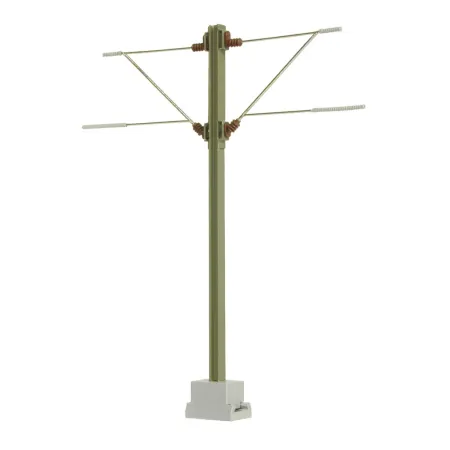 VIESSMANN 4124 H0 Słup trakcyjny dwuramienny, profil H, 98 mm