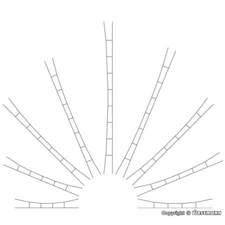 VIESSMANN 4156 H0 Sieć trakcyjna, przewody 300-330 mm, 3 szt.