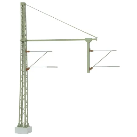 VIESSMANN 4160 H0 Maszt kratownicowy z odciągiem na 2 tory
