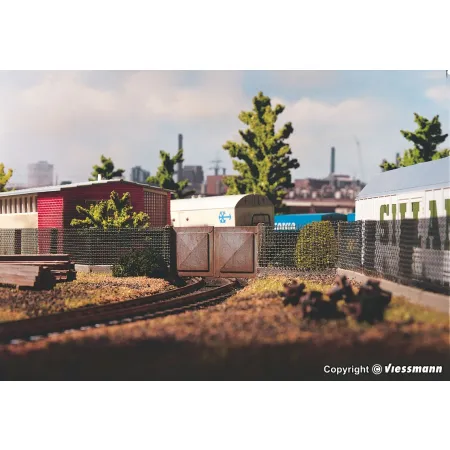 VOLLMER 45009 H0 Ogrodzenie przemysłowe z siatki 90 cm