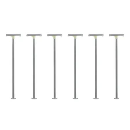 VIESSMANN 63646 H0 Lampy peronowe podwójne 70 mm, 6 szt.